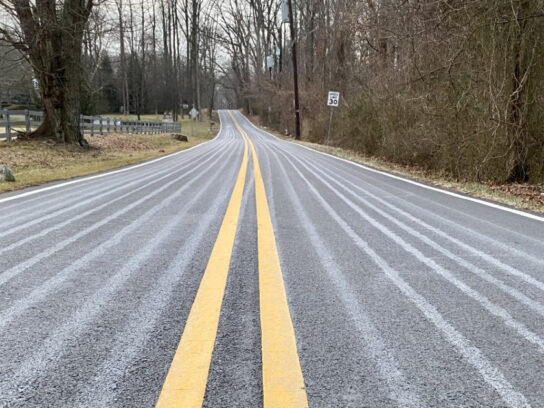 photo of Persimmon Tree road Jan 28 ready for snow