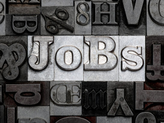 photo of jobs in letterpress