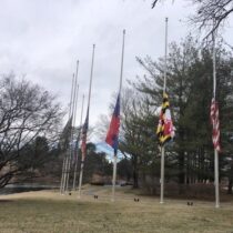 photo of Flags lowered at public safety headquarters