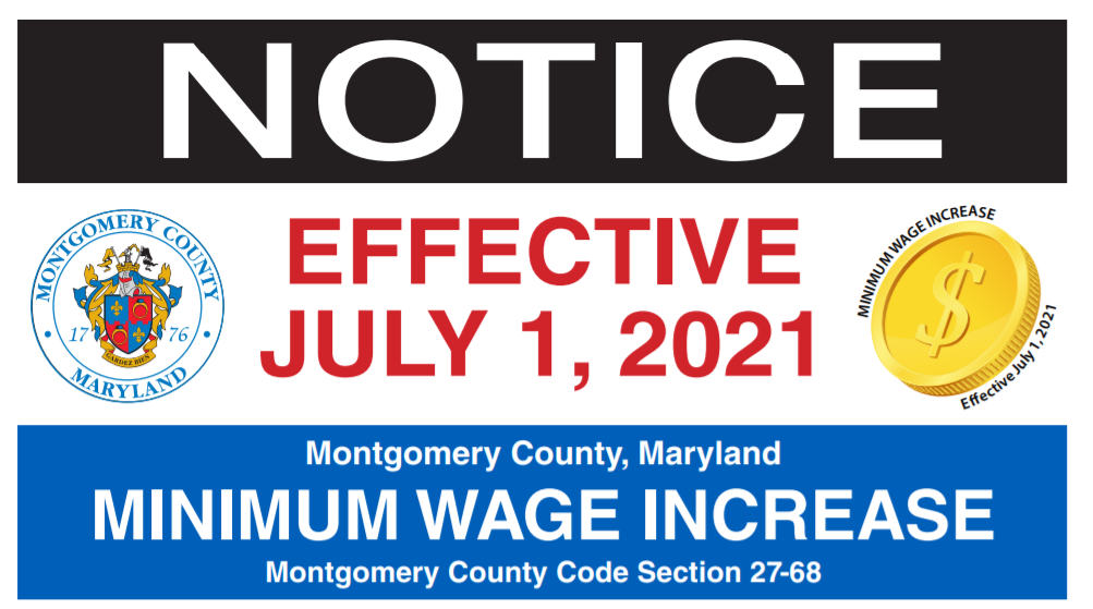 Minimum Wage Increase in County Takes Effect July 1 Montgomery
