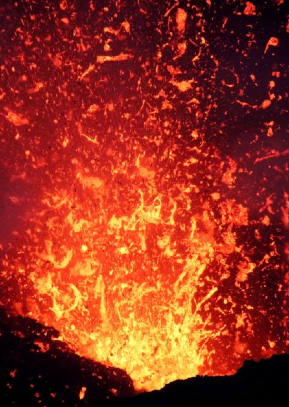 photo of Mt. Yasur explodes every few minutes -- a very active and spectacular volcano on the eastern side of Tanna. Some Prince Philip worshippers believe that Philip is an incarnation of the volcano’s spirit