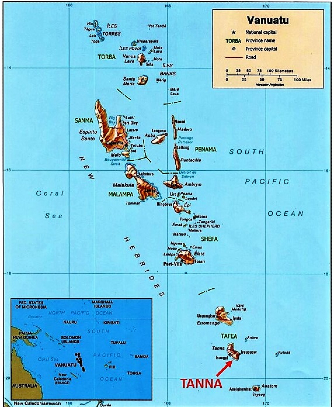 Map of Vanuatu