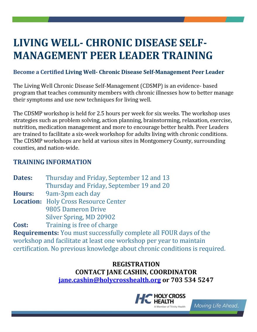 Chronic Disease Self-Management Peer Leader Training