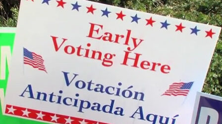 photo of early voting sign