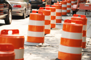 picture of road construction cones