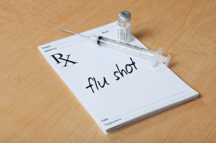 flu shot on prescription pad