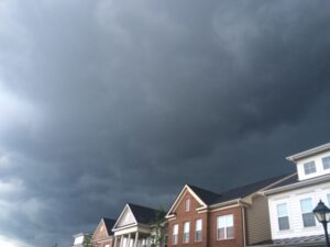 The sky over Gaithersburg on Sunday afternoon as winds pick up.