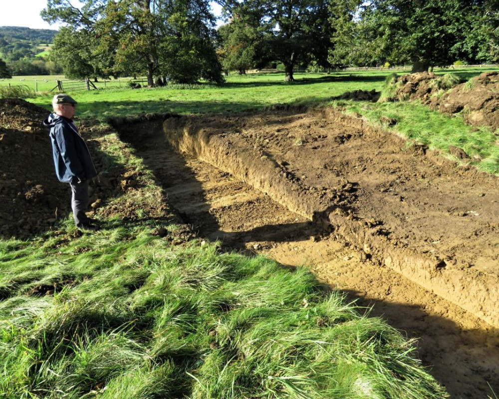 photo of secondary trench cut during 2021 at Sudeley