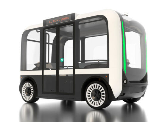 photo of self-driving bus