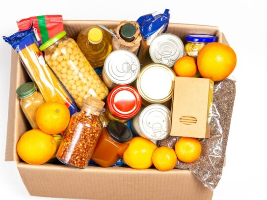 photo of box of food donation