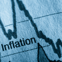 photo of stock market graph with work inflation