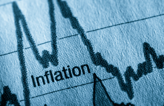 photo of stock market graph with work inflation