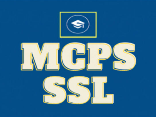 graphic with graduation cap and words MCPS SSL