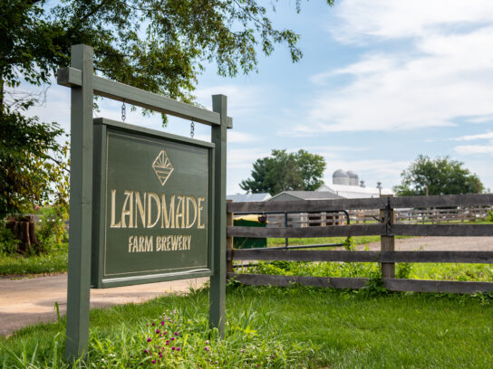 LANDMADE Farm Brewery Sign