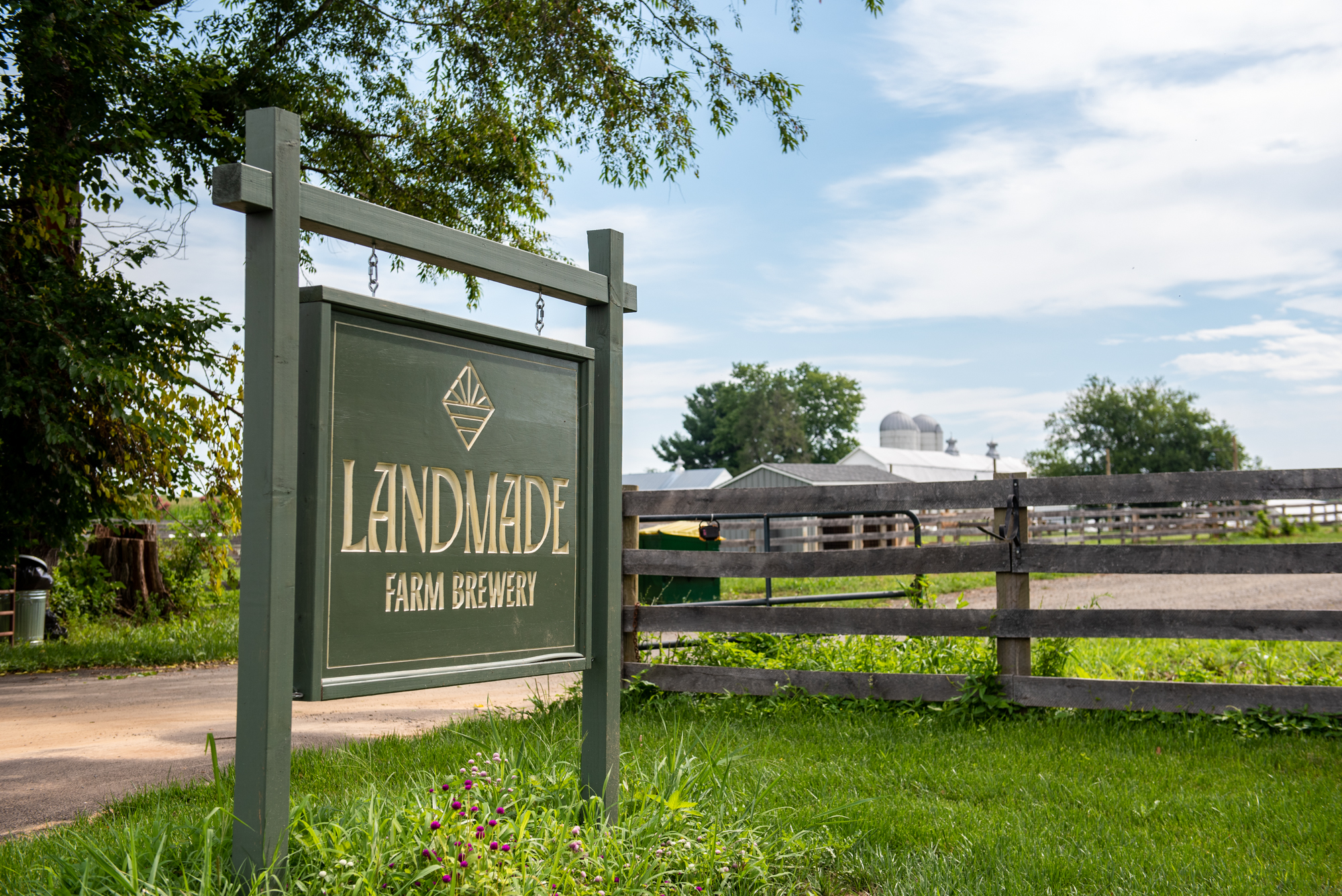 LANDMADE Farm Brewery Sign