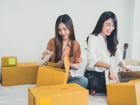 photo of Teen entrepreneurs at work two-young-asian-people-startup-small-business-entrepreneur