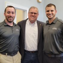 photo of Fitness Together's Chris LaVeck, Gaithersburg Mayor Jud Ashman and Fitness Together's Clark Sharp