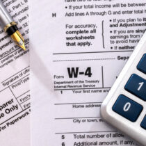 photo of tax form w-4