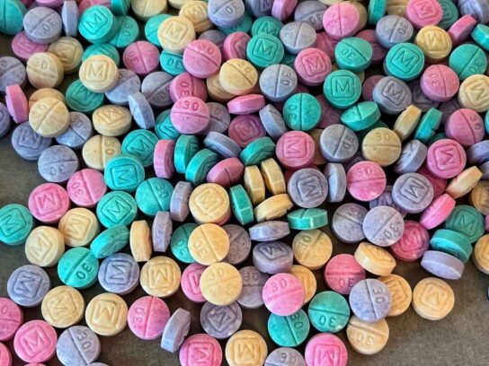 photo of rainbow fentanyl from DEA