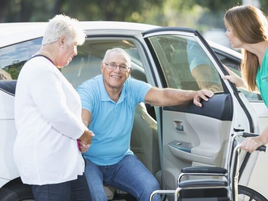 Ride sharing can help older adults get to appointments. (Getty Images)