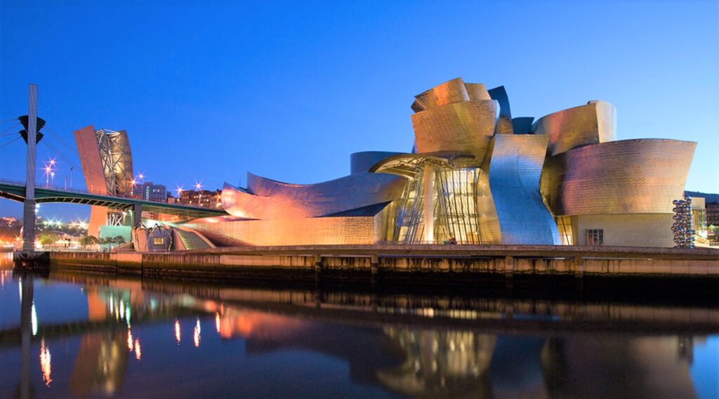 photo of the astounding Frank Gehry museum in Bilbao
