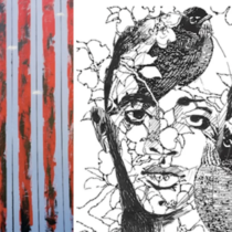 Some of the artwork that will be on display in the exhibition.