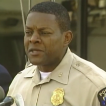 photo of former MCPD police chief Charles Moose Oct 2002 at DC Sniper press conference