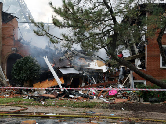 photo of gaithersburg condominium after fire and explosion nov 16 2022