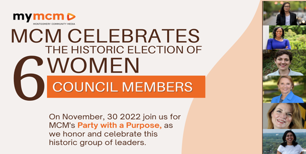 graphic celebrating election of 6 women council members