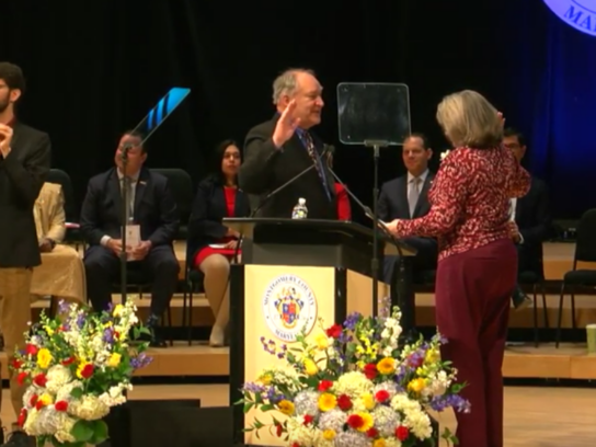 photo of CE Marc Elrich taking oath of office dec 6 2022