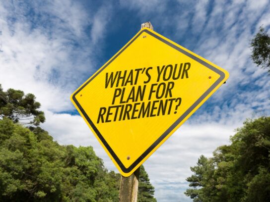 photo of sign reading What's Your Plan for Retirement?