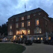 photo of the Royal Automobile Club Woodcote manor house; our room is in the center at the top.