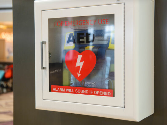 photo of an AED defibrillator