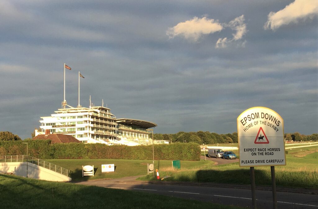 photo of Epsom Downs stands, home of The Derby