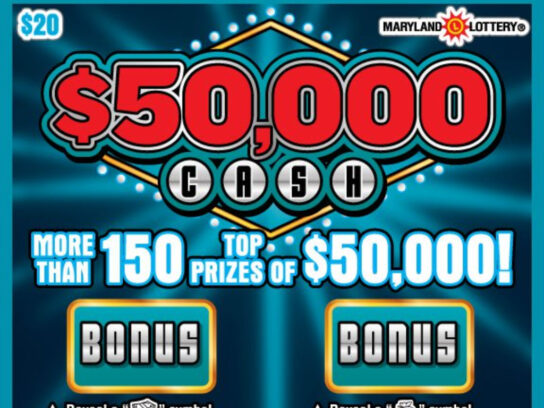 maryland lottery 50,000 cash scratch off ticket