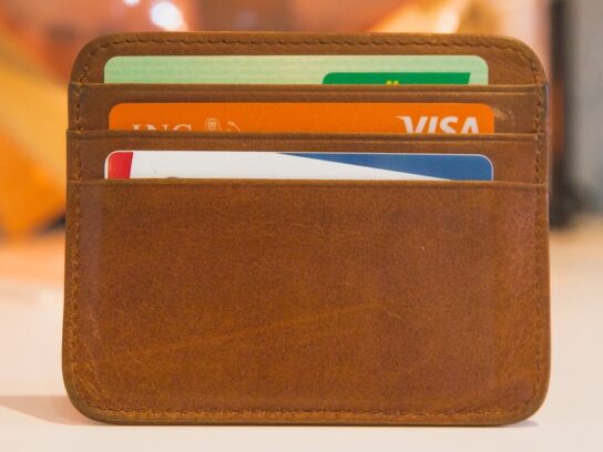 wallet with credit cards