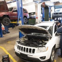 automotive Trades Foundation students working on cars