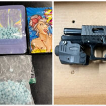 photo of fentanyl pills and ghost gun seizure