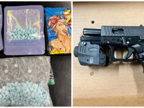 photo of fentanyl pills and ghost gun seizure