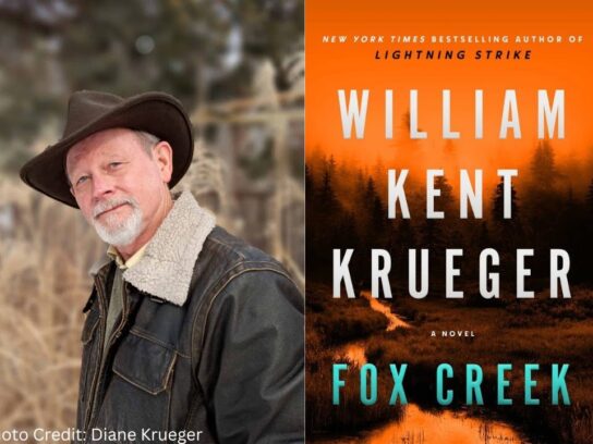 Photo of author William Kent Krueger and book cover