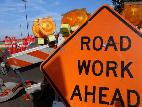 Photo of Road Work Ahead sign