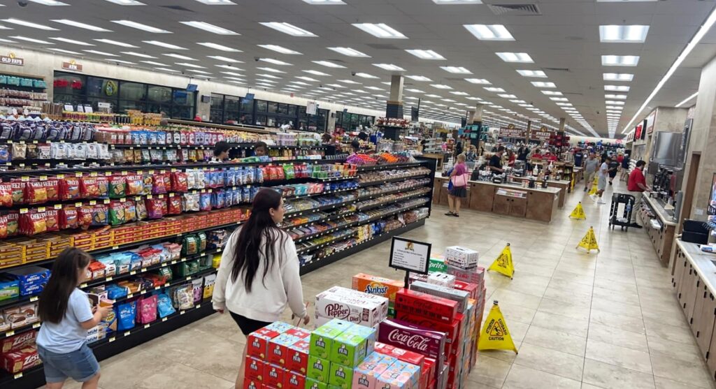 3. Inside, a Buc-ee’s store seems to stretch to the horizon.