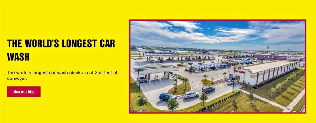 9. Buc-ee’s boasts three world records: longest car wash (in Denton, Texas, at 255 feet), largest convenience store, and largest gas station. The latter two are in Sevierville, Tennesee at 74,000 square feet, but will soon to be exceeded by a new one in Luling, Texas, at 75,000 square feet. (Texas pride and competitiveness!)
