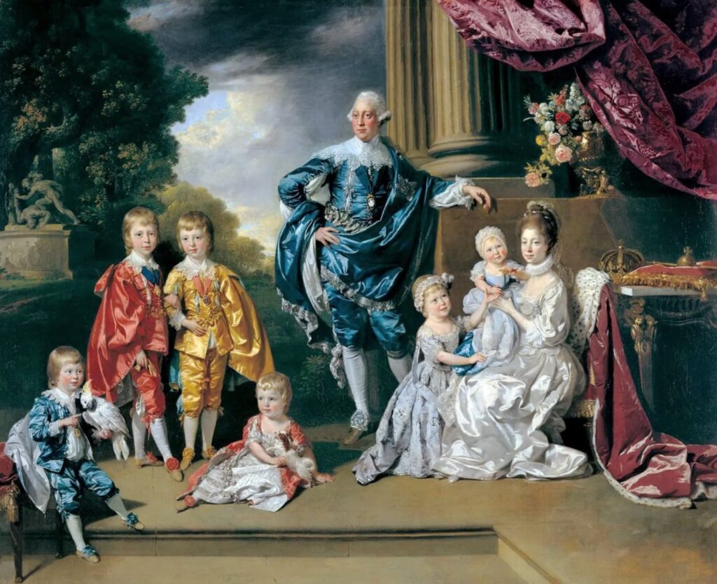 painting of George III and family