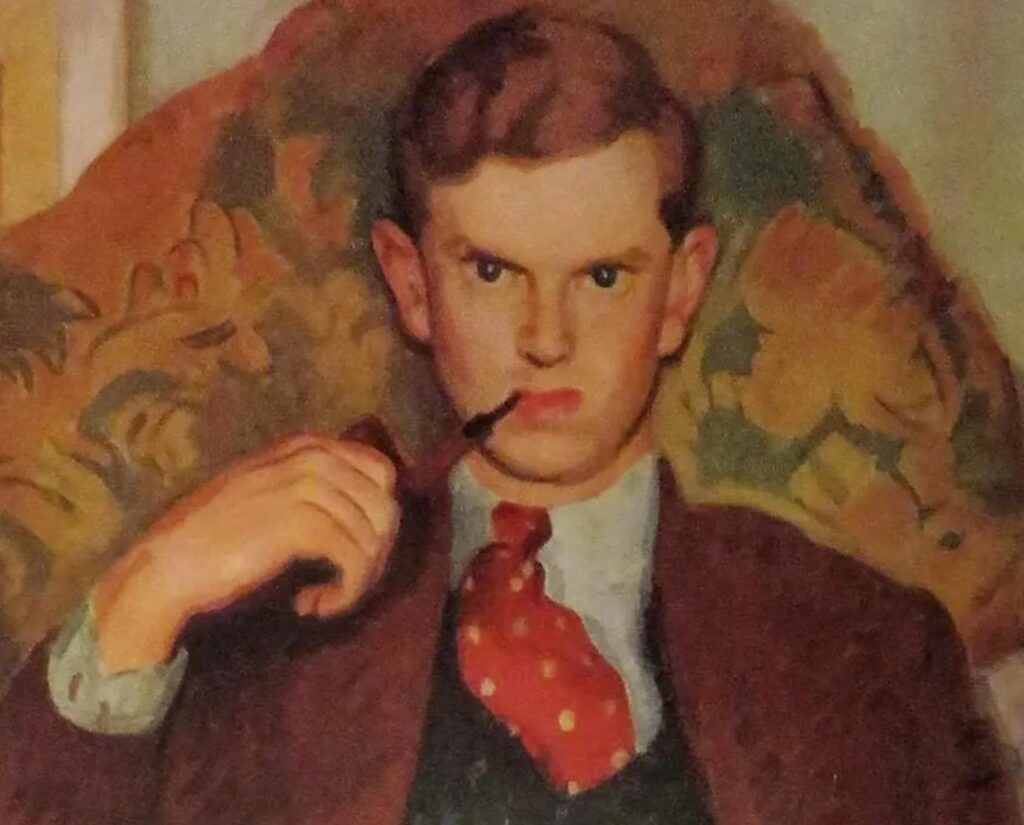 portrait of author Evelyn Waugh as a yong man