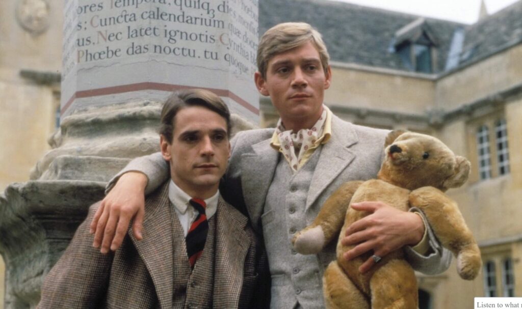 young actor Jeremy Irons in Brideshead