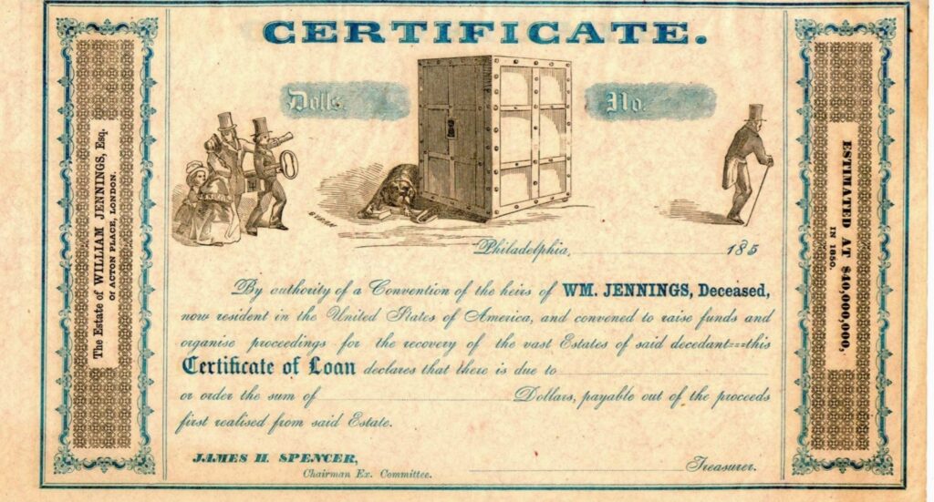 photo of certificate for 'investors'