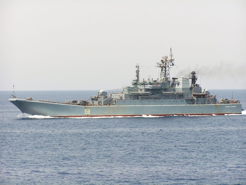 Russian landing ship Caesar Kunikov